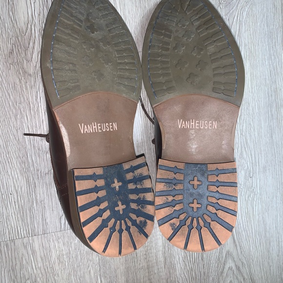 Van Heusen- Mens Gable Dress Shoes 10.5 Brown - Picture 7 of 8